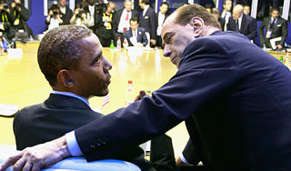 Диалог Берлускони и Обамы вызвал скандал