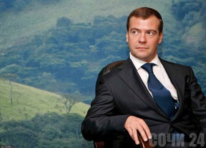 На фото президент России Дмитрий Медведев