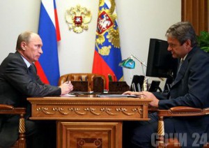 Встреча Владимира Путина и Александра Ткачева в Сочи