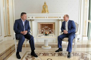 Президенты России и Украины Владимир Путин и Виктор Янукович встретились в Сочи