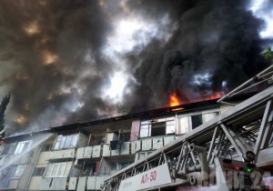 Пожар в общежитии на улице Чехова, 50 в Сочи