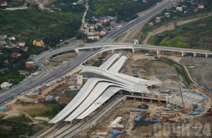 Строительство вокзала «Олимпийский парк». Фото: НПО «Мостовик»