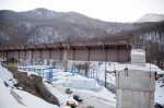 Строительство ж/д моста на совмещенной дороге в горах